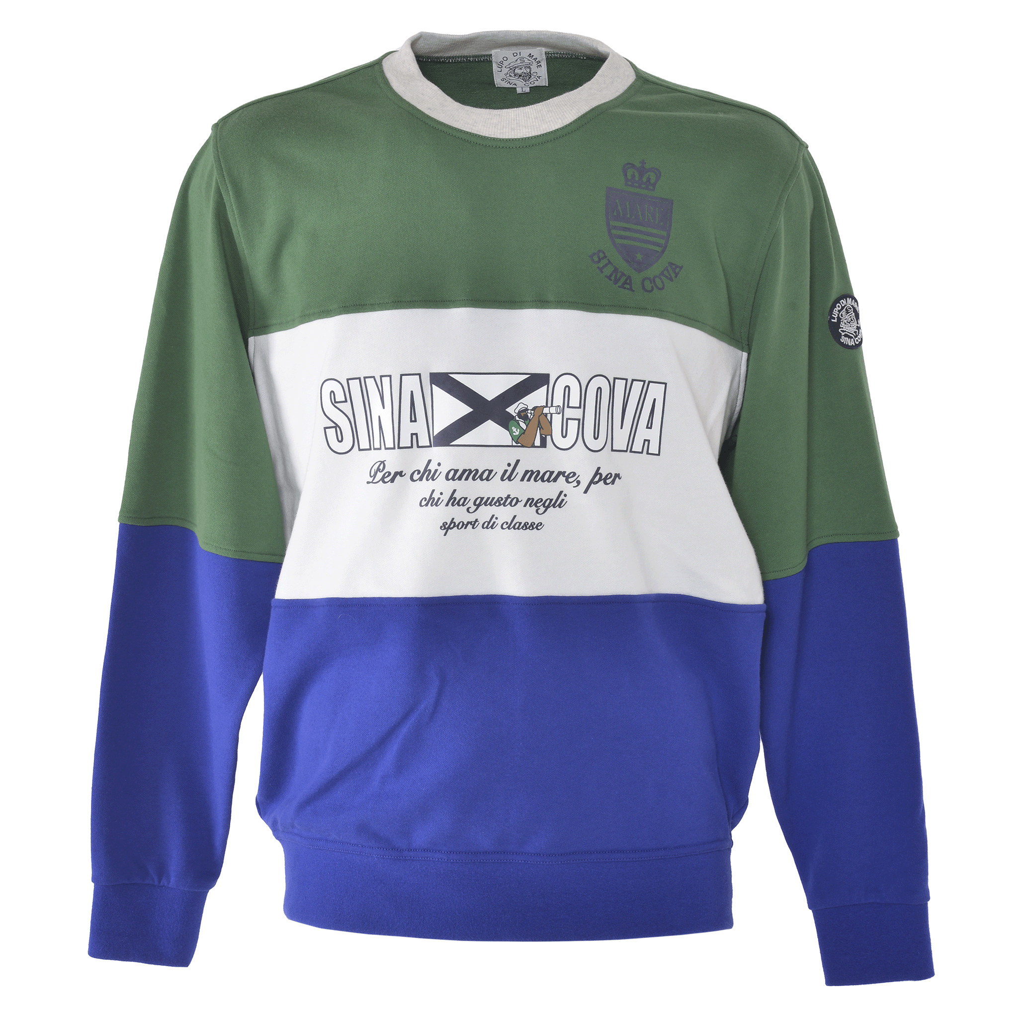 【公式】シナコバ(SINA COVA)クルーネックトレーナー 24210030 グリーンの正面