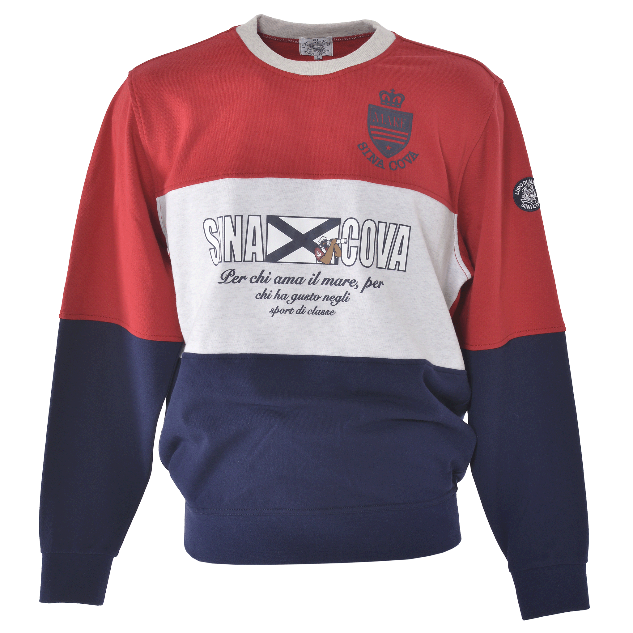 【公式】シナコバ(SINA COVA)クルーネックトレーナー 24210030 レッドの正面