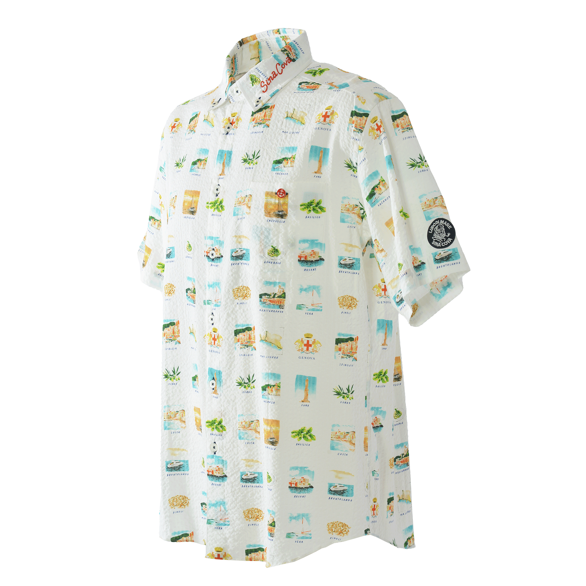 Short-sleeved button-down shirt 26124540