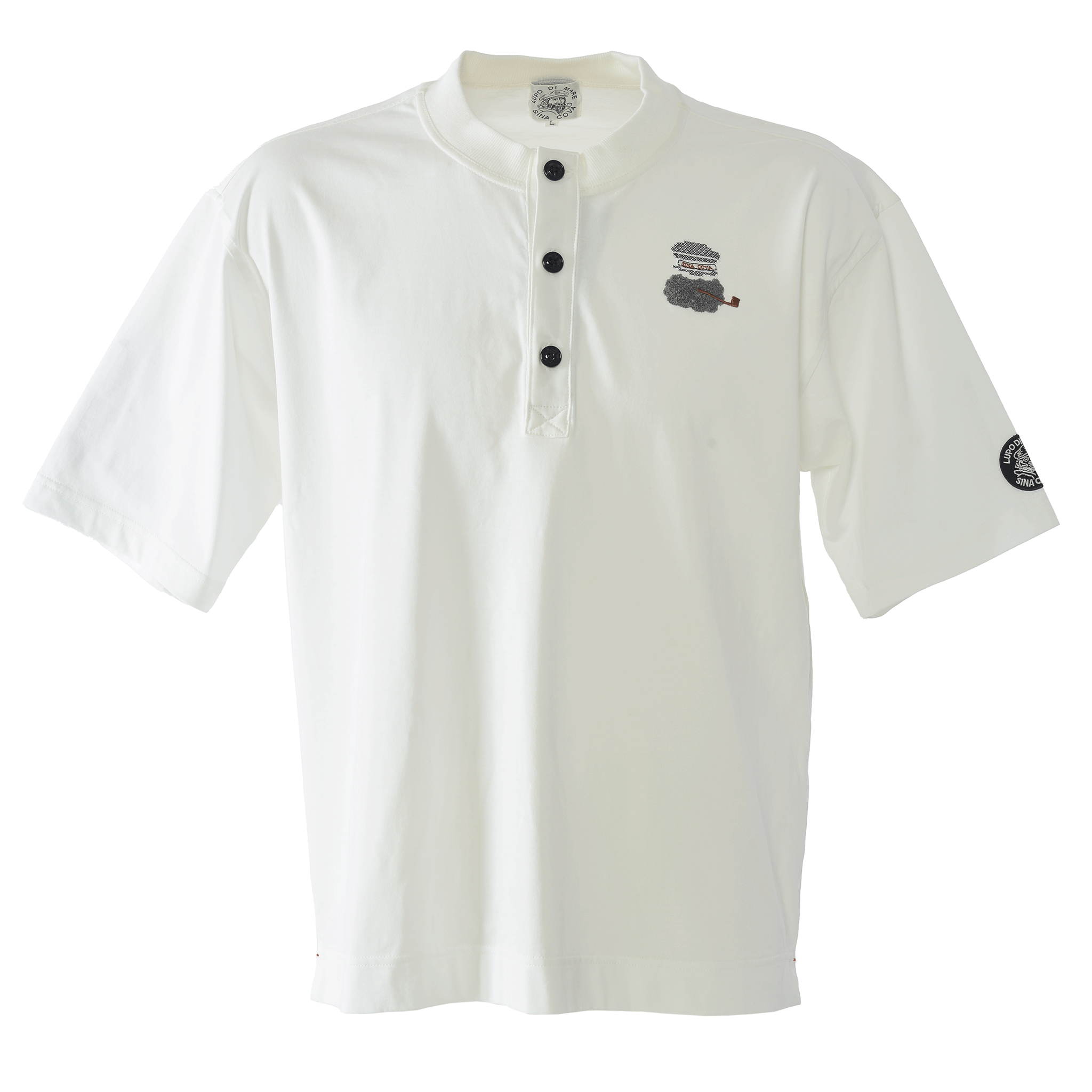 Henley neck short-sleeved T-shirt, unisex (unisex) 26110550