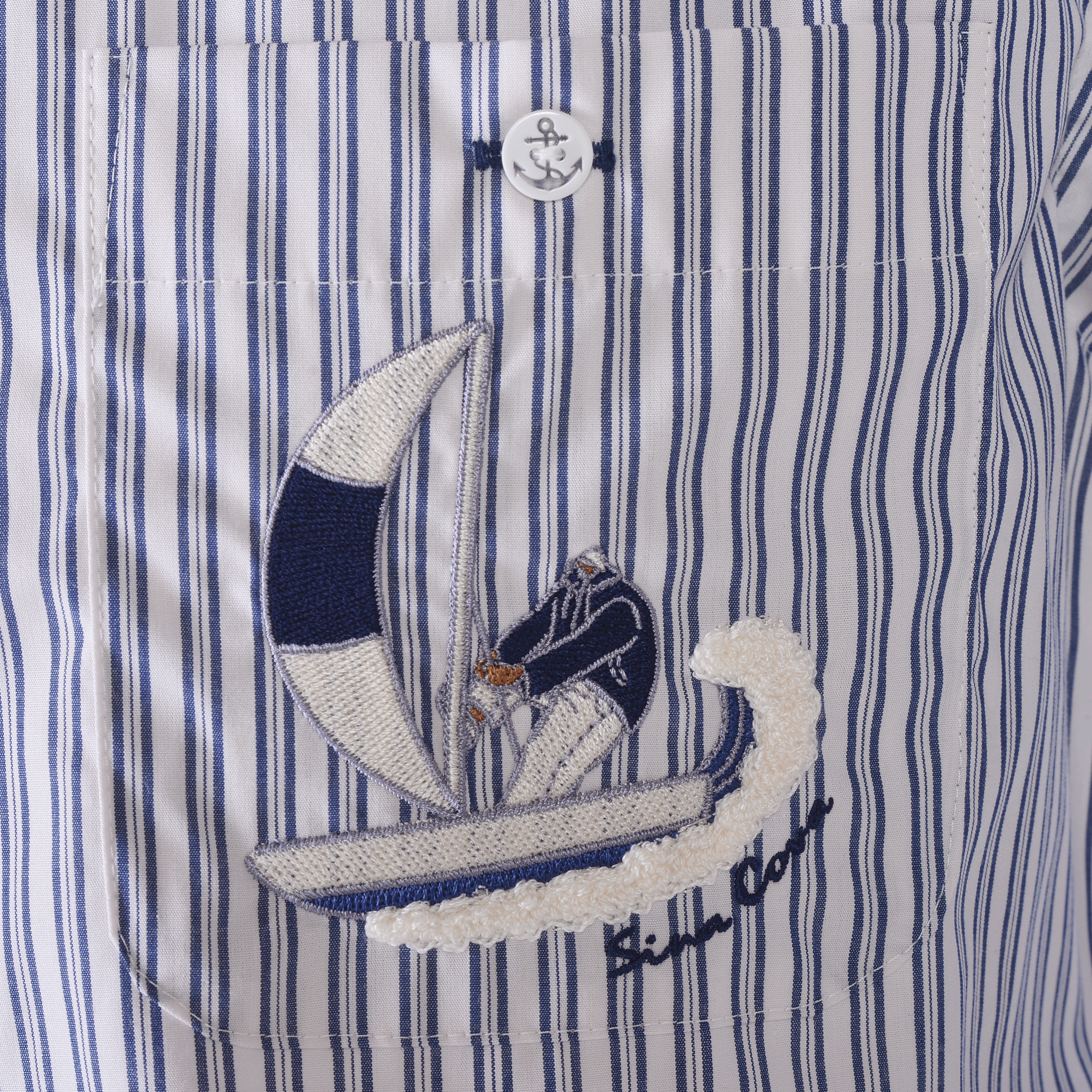 ストライプ柄長袖ボタンダウンシャツ 25224030