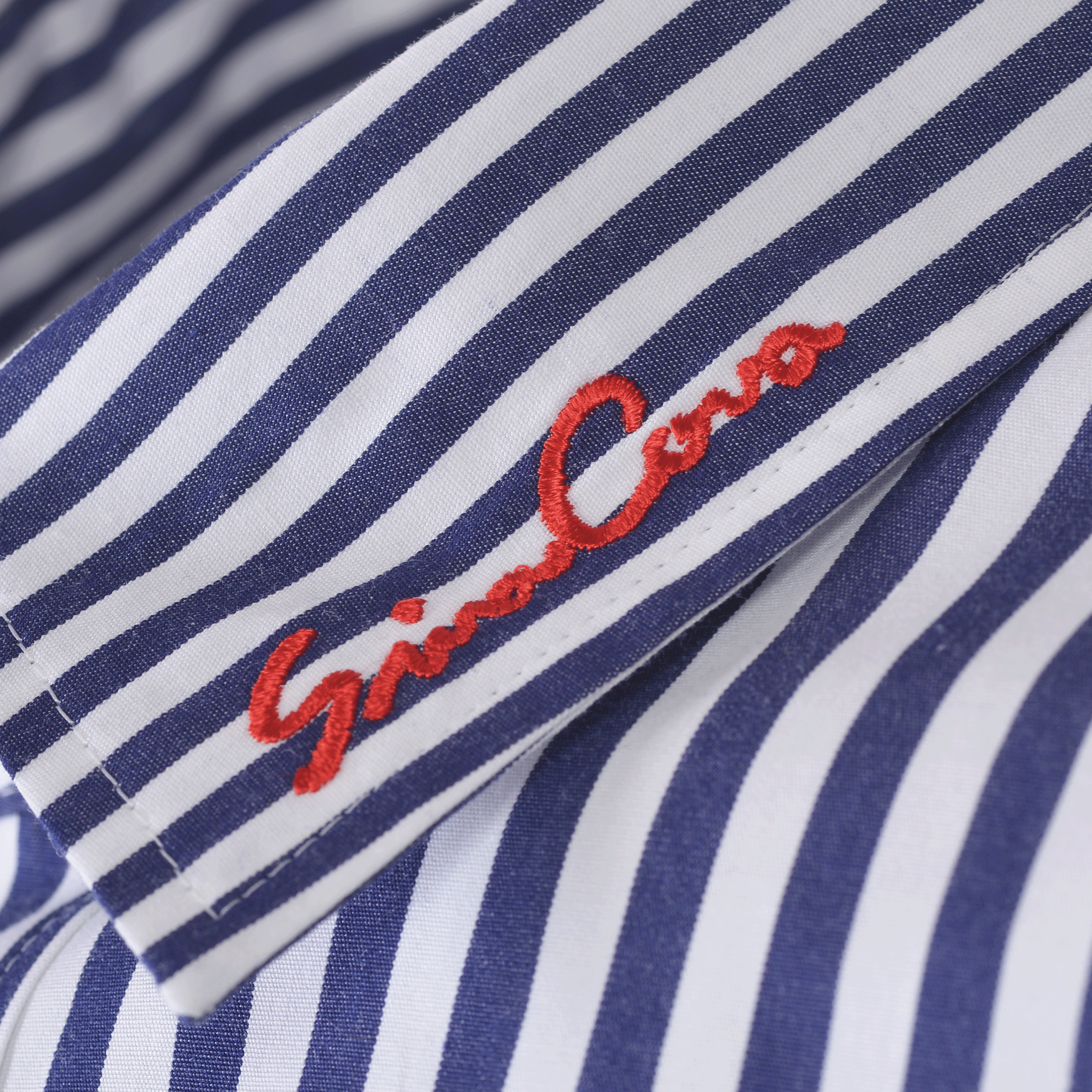 Striped long-sleeved regular collar shirt 25234010