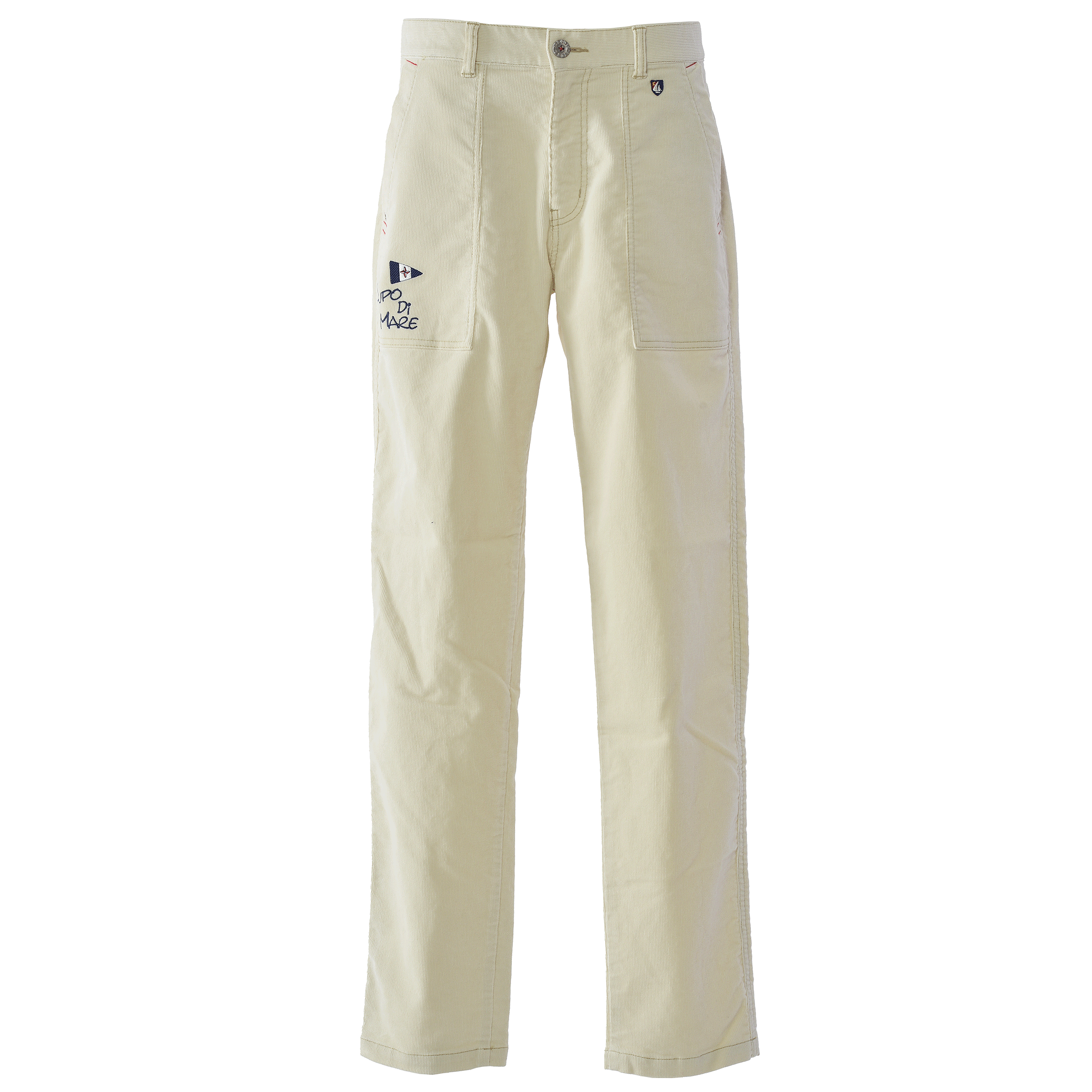No-pleat tapered trousers