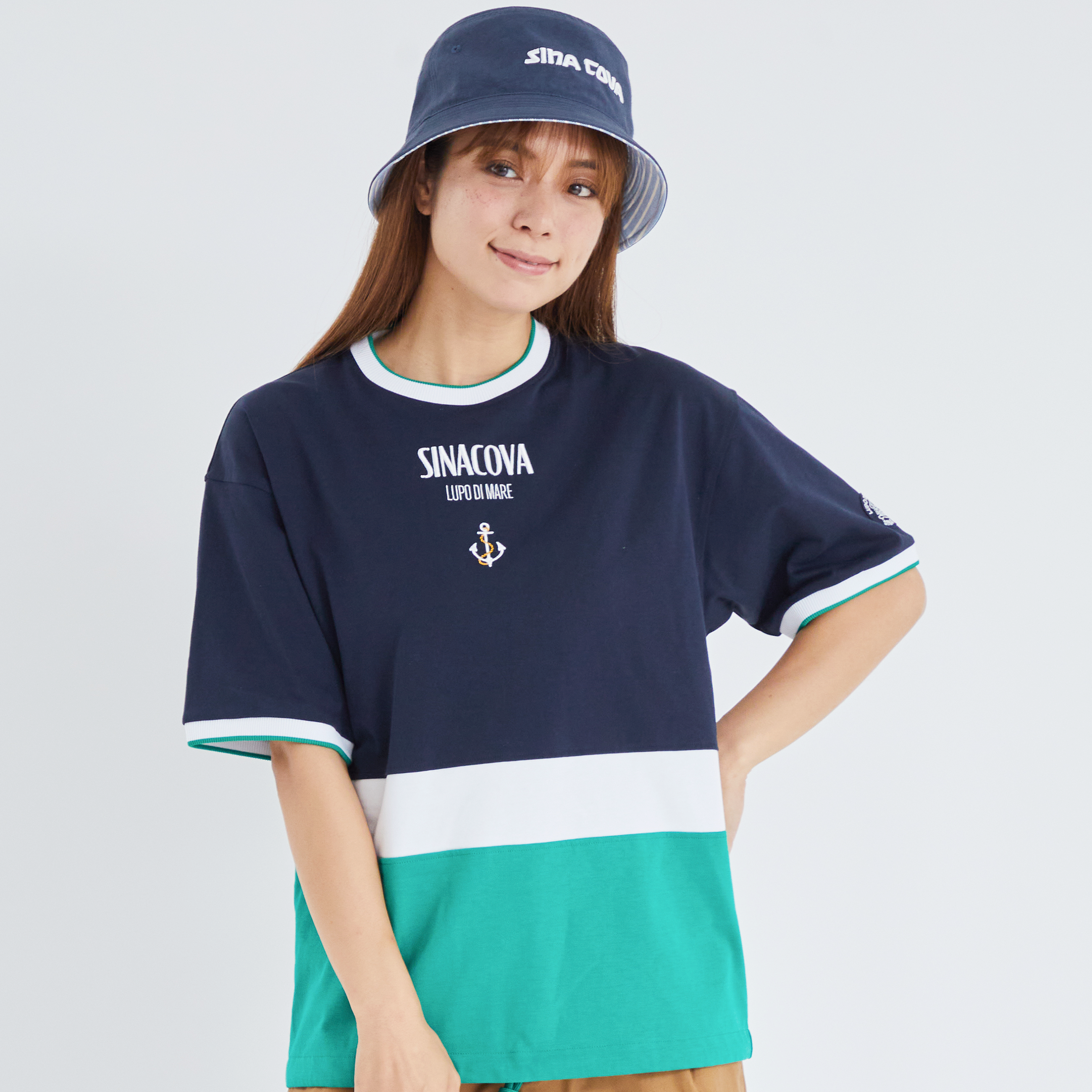 【公式】シナコバ(SINA COVA)半袖切替プルオーバー 切替Tシャツ ユニセックス(男女兼用)サイズS~LL 23110550