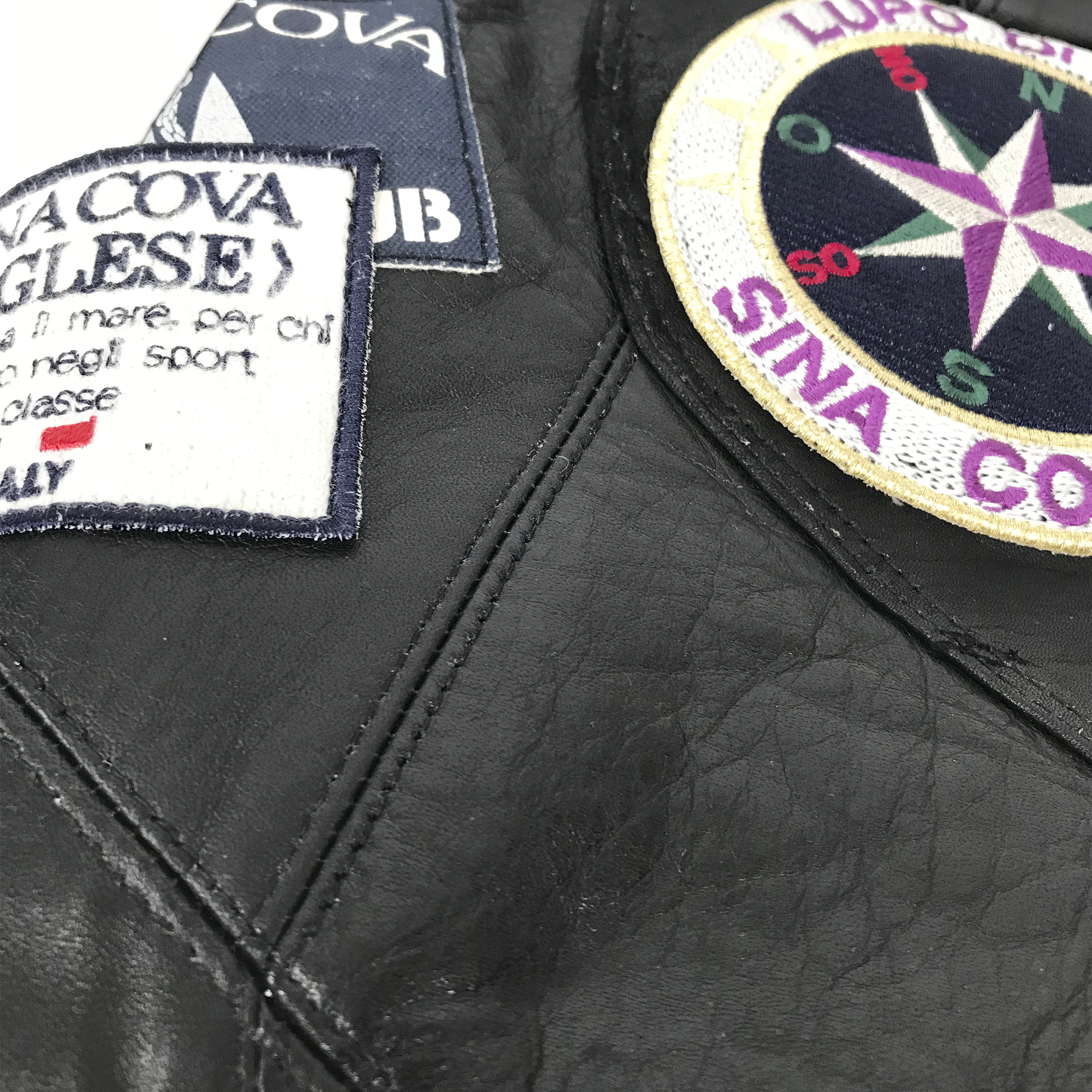 【公式】シナコバ(SINA COVA)【一点もの】リメイクトートバック(レザー)ブラック×ホワイト10070128