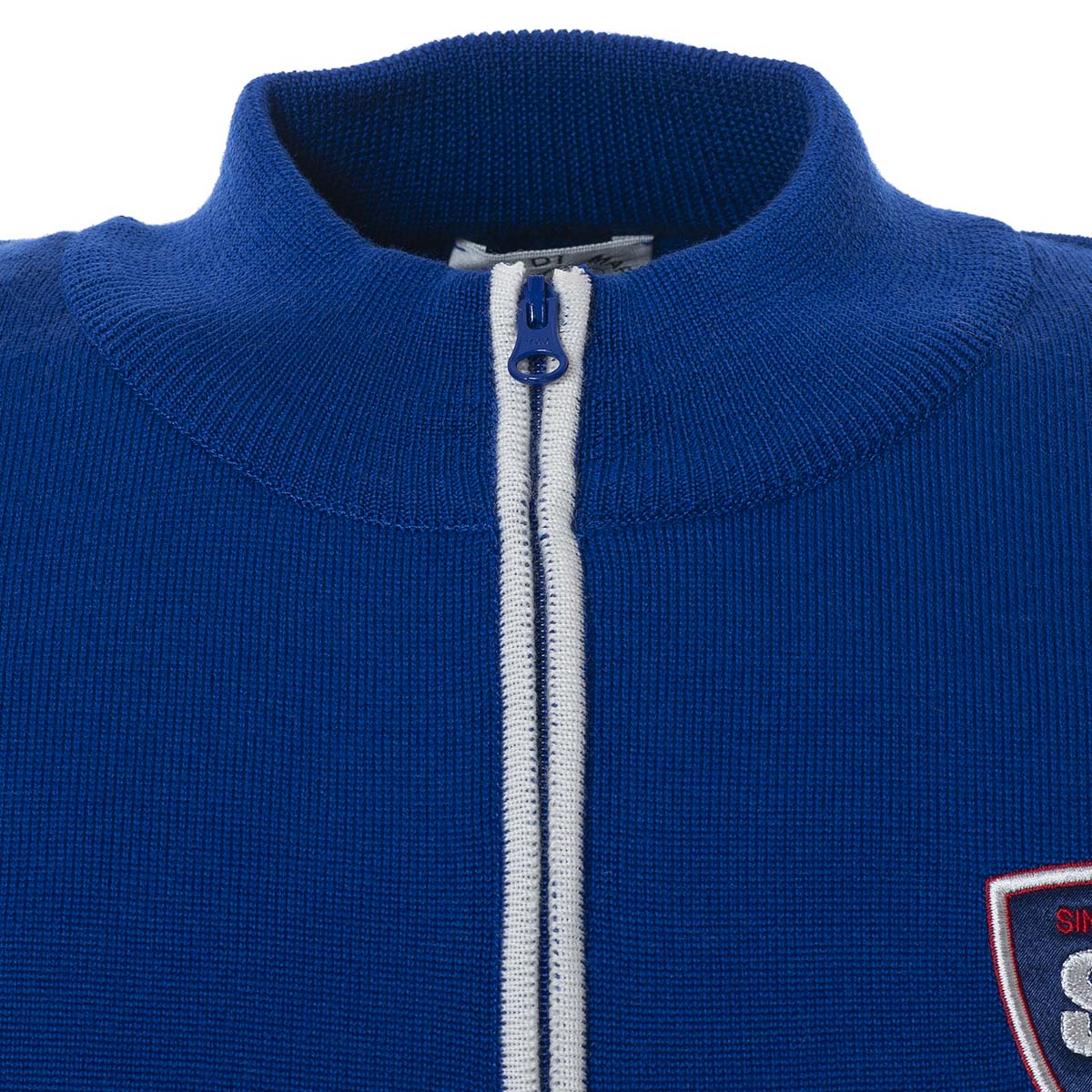 【公式】シナコバ (SINA COVA) ハーフジップセーター 21250030 ブルーのファスナー部分