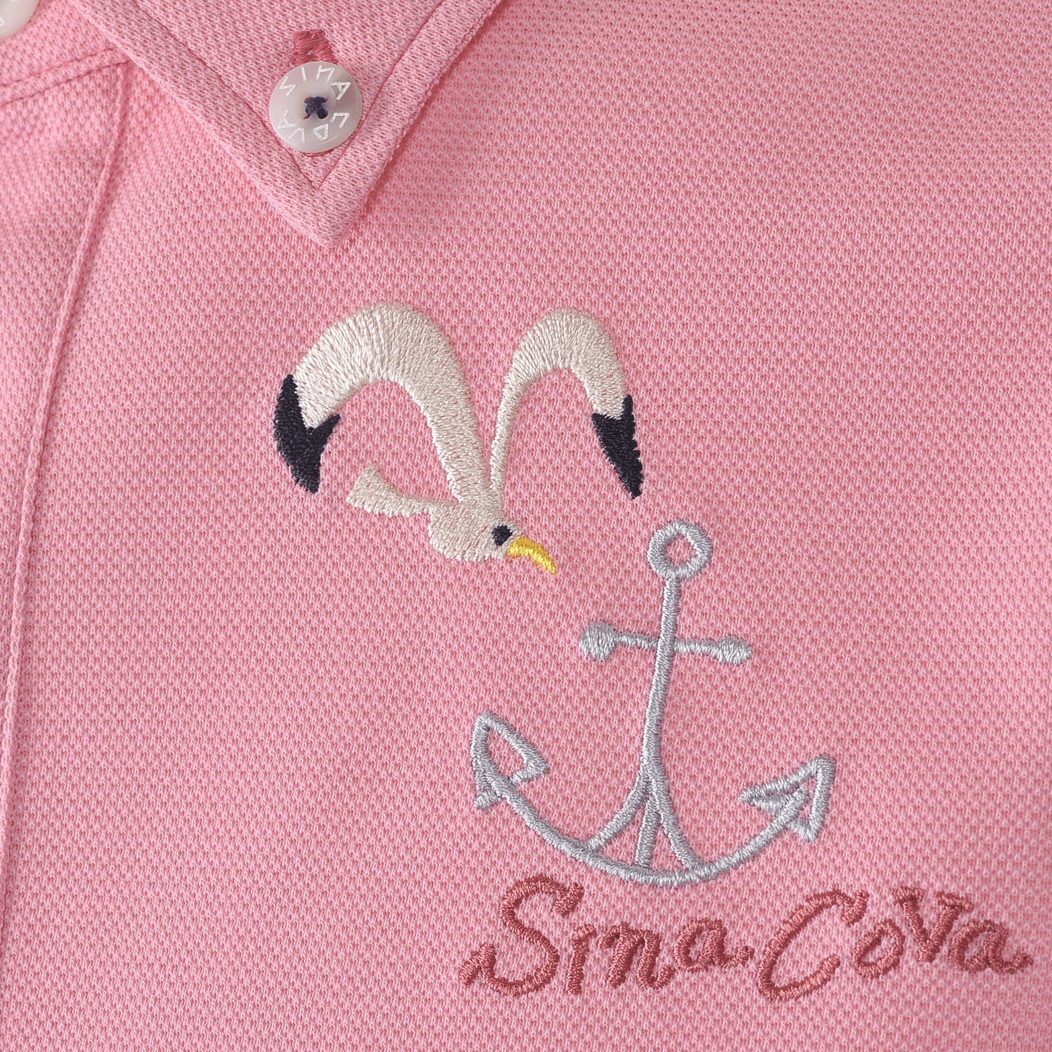 5分袖ポロシャツ ボタンダウンシャツ セオα使用 23110590