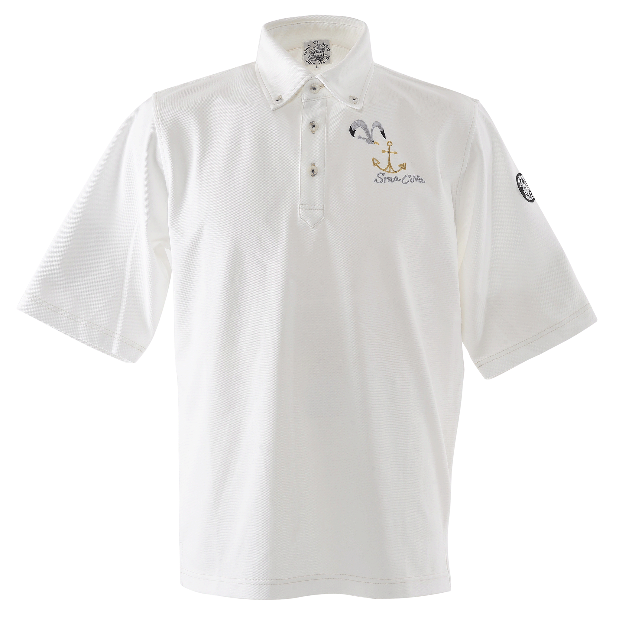 5分袖ポロシャツ ボタンダウンシャツ セオα使用 23110590