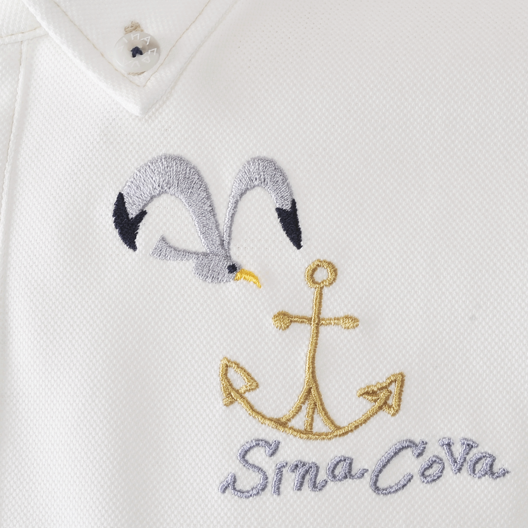 5分袖ポロシャツ ボタンダウンシャツ セオα使用 23110590