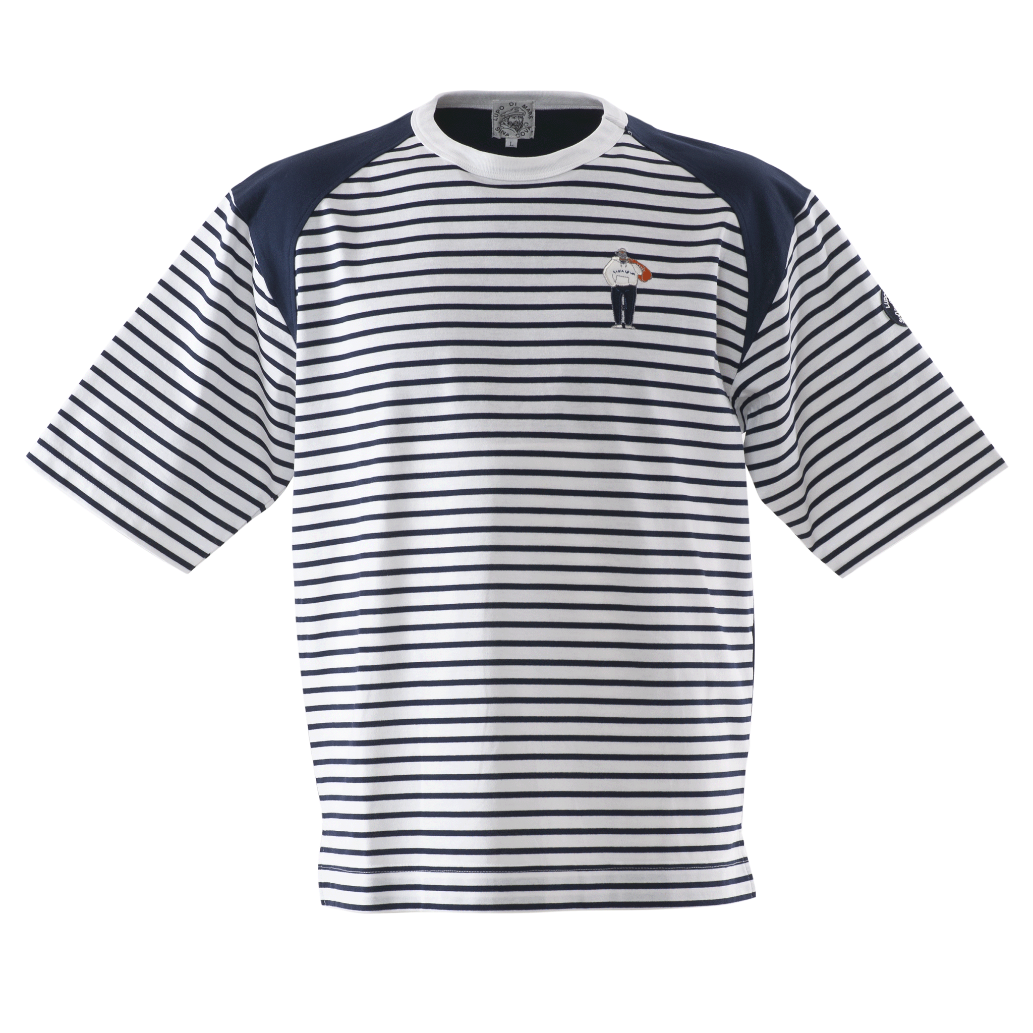 【公式】シナコバ(SINA COVA)5分袖Tシャツ ボーダー切替Tシャツ 23120510