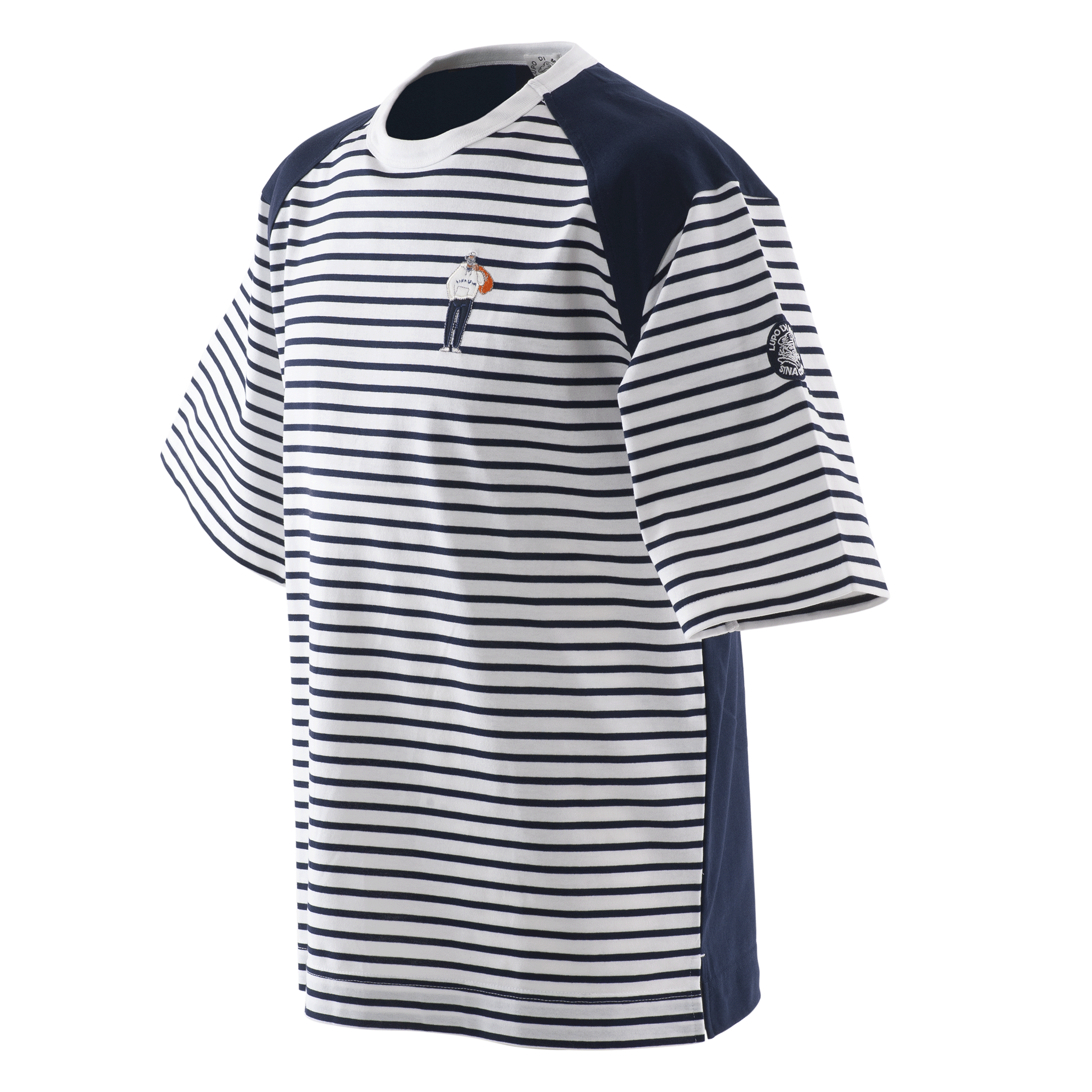【公式】シナコバ(SINA COVA)5分袖Tシャツ ボーダー切替Tシャツ 23120510