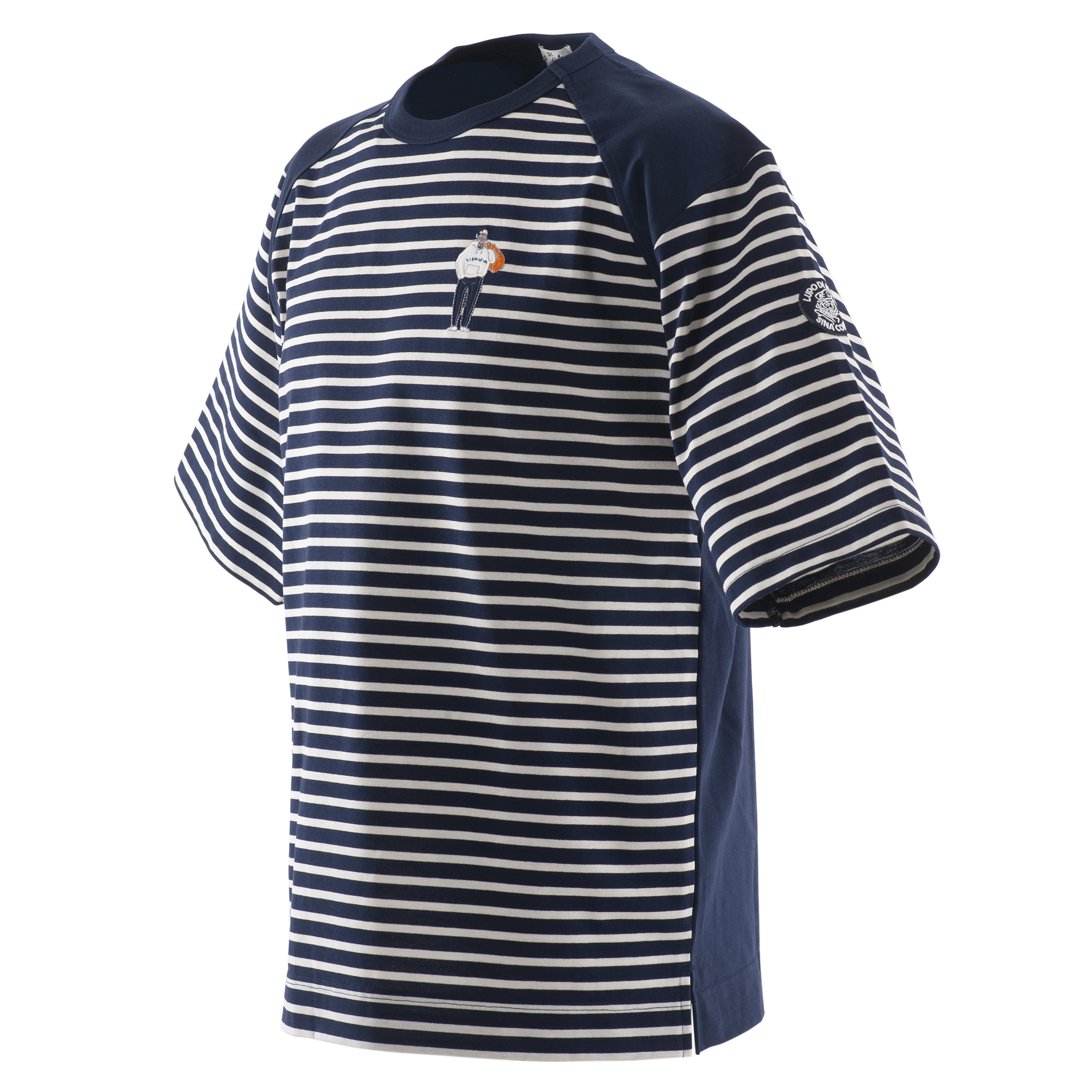 【公式】シナコバ(SINA COVA)5分袖Tシャツ ボーダー切替Tシャツ 23120510