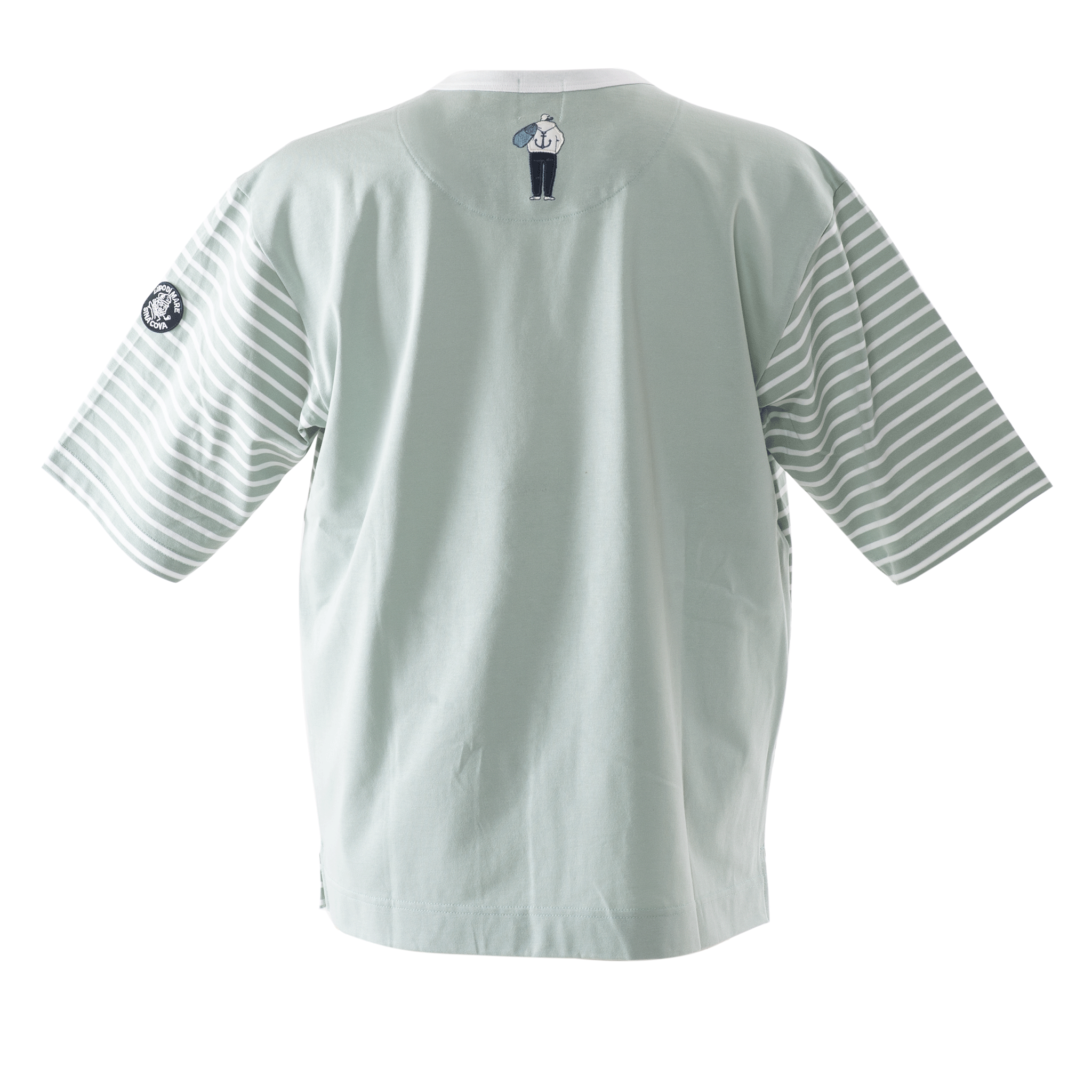 【公式】シナコバ(SINA COVA)5分袖Tシャツ ボーダー切替Tシャツ 23120510