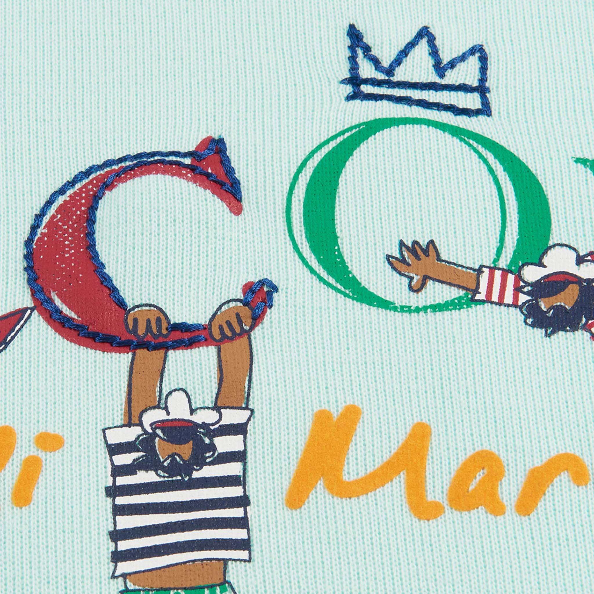 【公式】シナコバ (SINA COVA) クルーネックトレーナー 22120030 サックスのプリント拡大