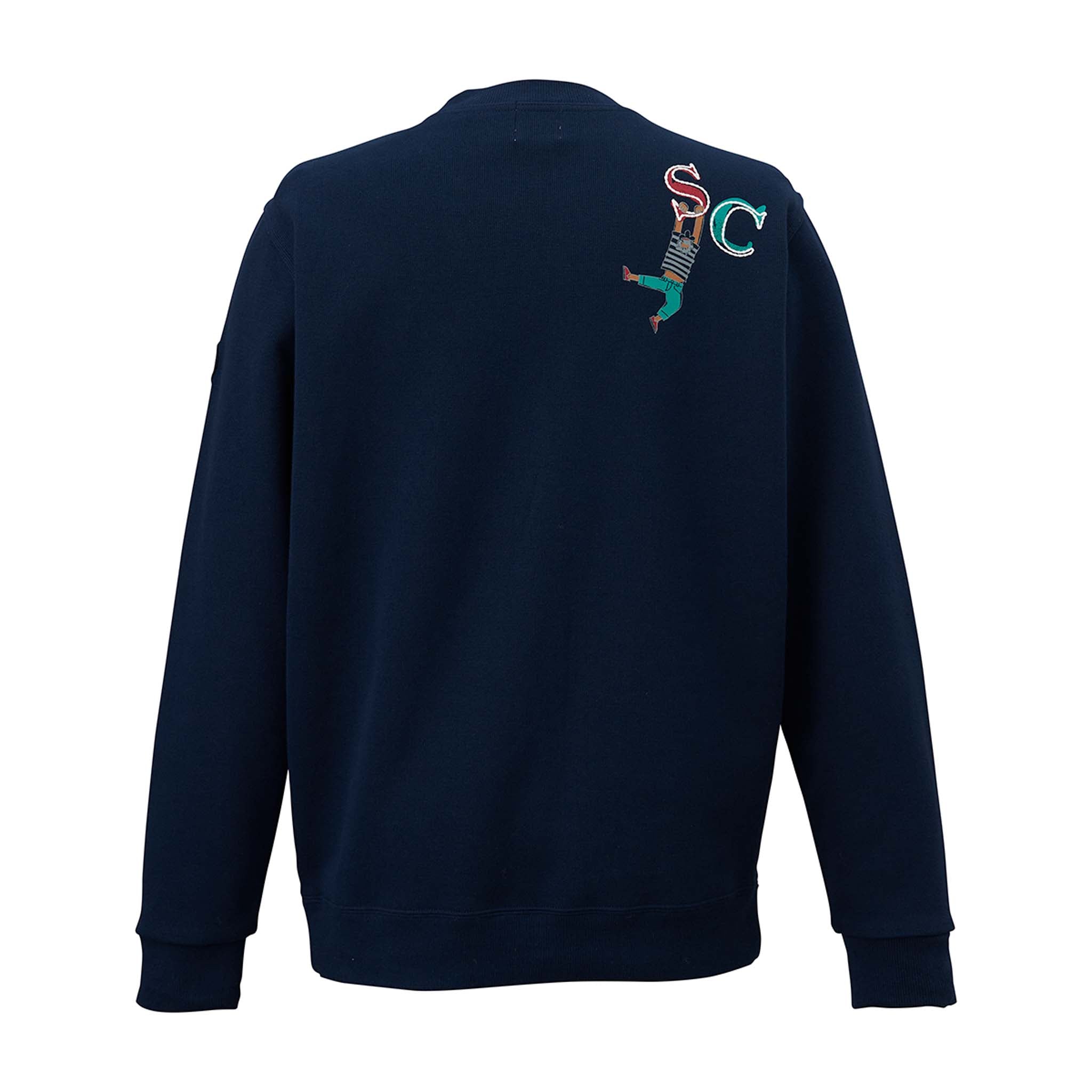 【公式】シナコバ (SINA COVA) クルーネックトレーナー 22120030 ネイビーの背面