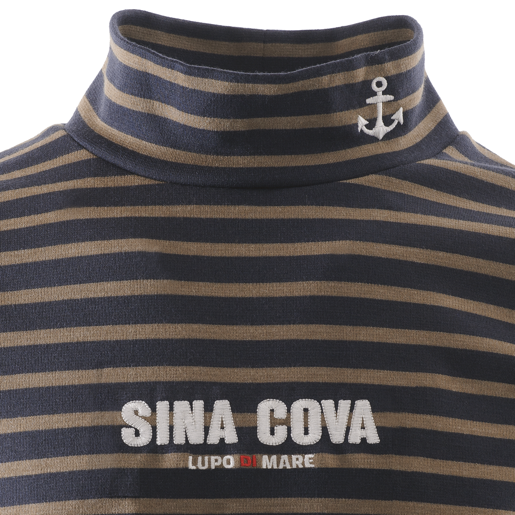 [Official] SINA COVA Turtleneck Long Sleeve Striped T-Shirt Unisex (Unisex) 23250050