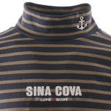 [Official] SINA COVA Turtleneck Long Sleeve Striped T-Shirt Unisex (Unisex) 23250050