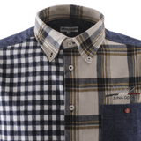 [Official] SINA COVA King Size Crazy Check Pattern Long Sleeve Button Down Shirt 23224046