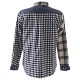 [Official] SINA COVA Crazy Pattern Check Long Sleeve Button Down Shirt 23224040