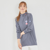 [Official] SINA COVA Striped Turtleneck Long Sleeve T-Shirt Unisex (Unisex) 23250020