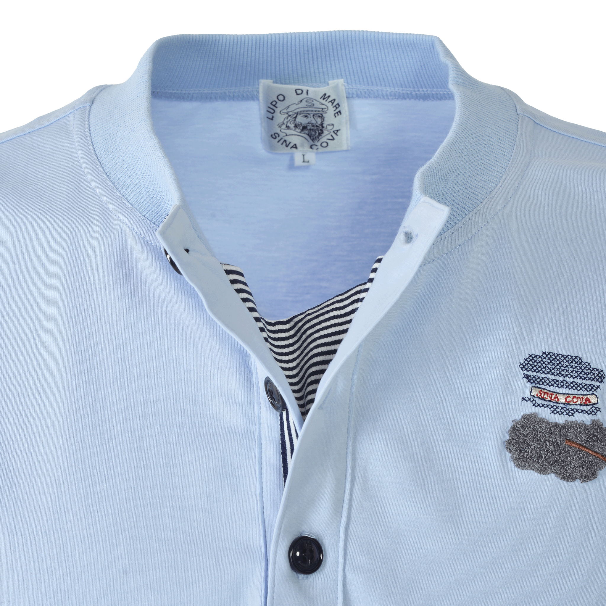 Henley neck short-sleeved T-shirt, unisex (unisex) 26110550