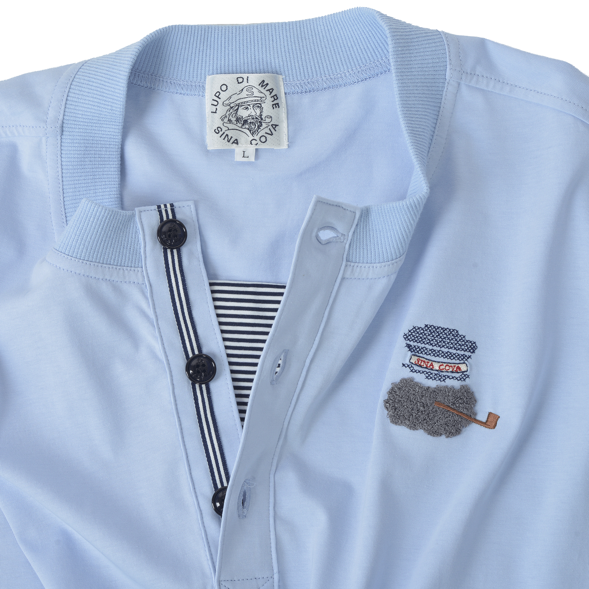 Henley neck short-sleeved T-shirt, unisex (unisex) 26110550