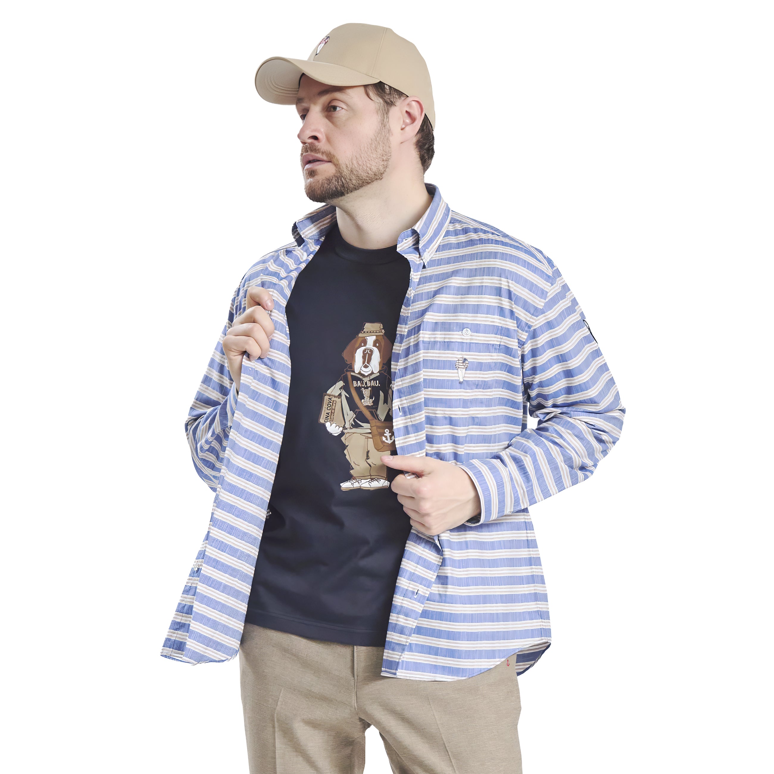 Long-sleeved button-down shirt 26124020