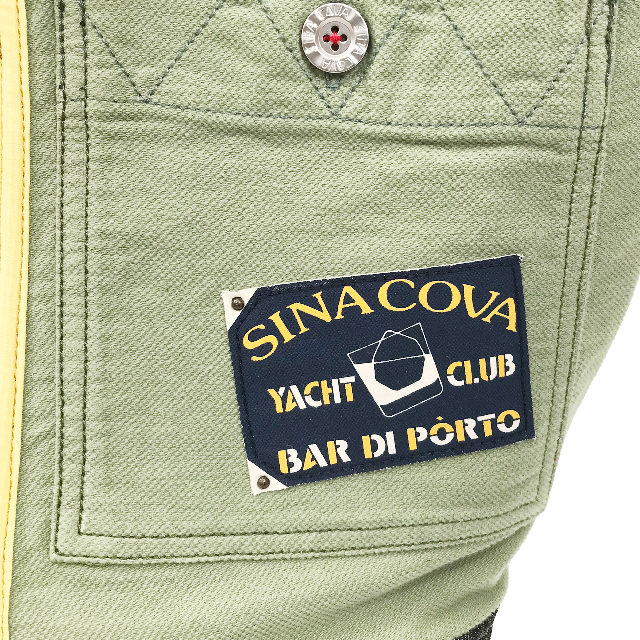 【公式】シナコバ（SINA COVA）【一点もの】リメイクトートバック イエロー×カーキ　10070124