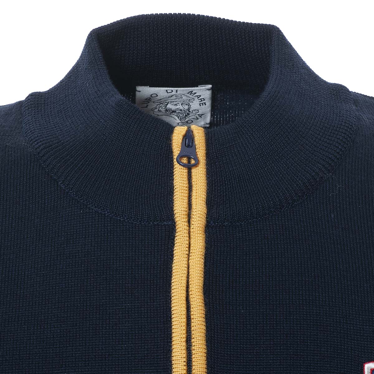 【公式】シナコバ （SINA COVA） ハーフジップセーター 21250030 ネイビーのファスナー部分