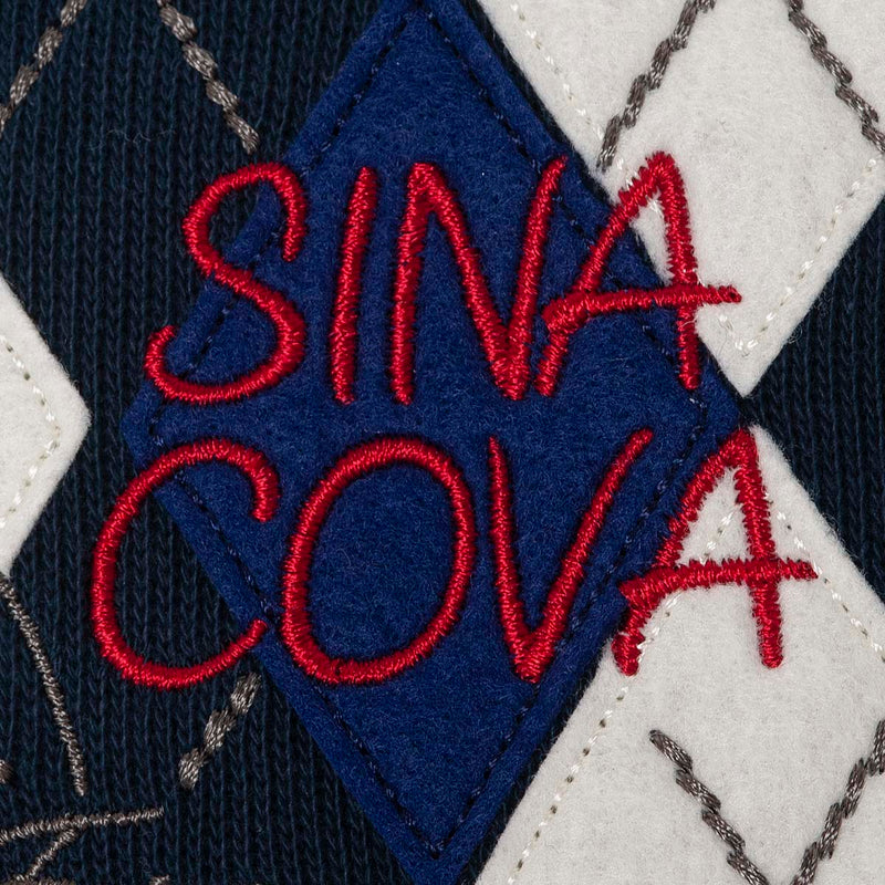 【公式】シナコバ （SINA COVA） ジップアッププルオーバー 21220070 ネイビーの刺繡拡大