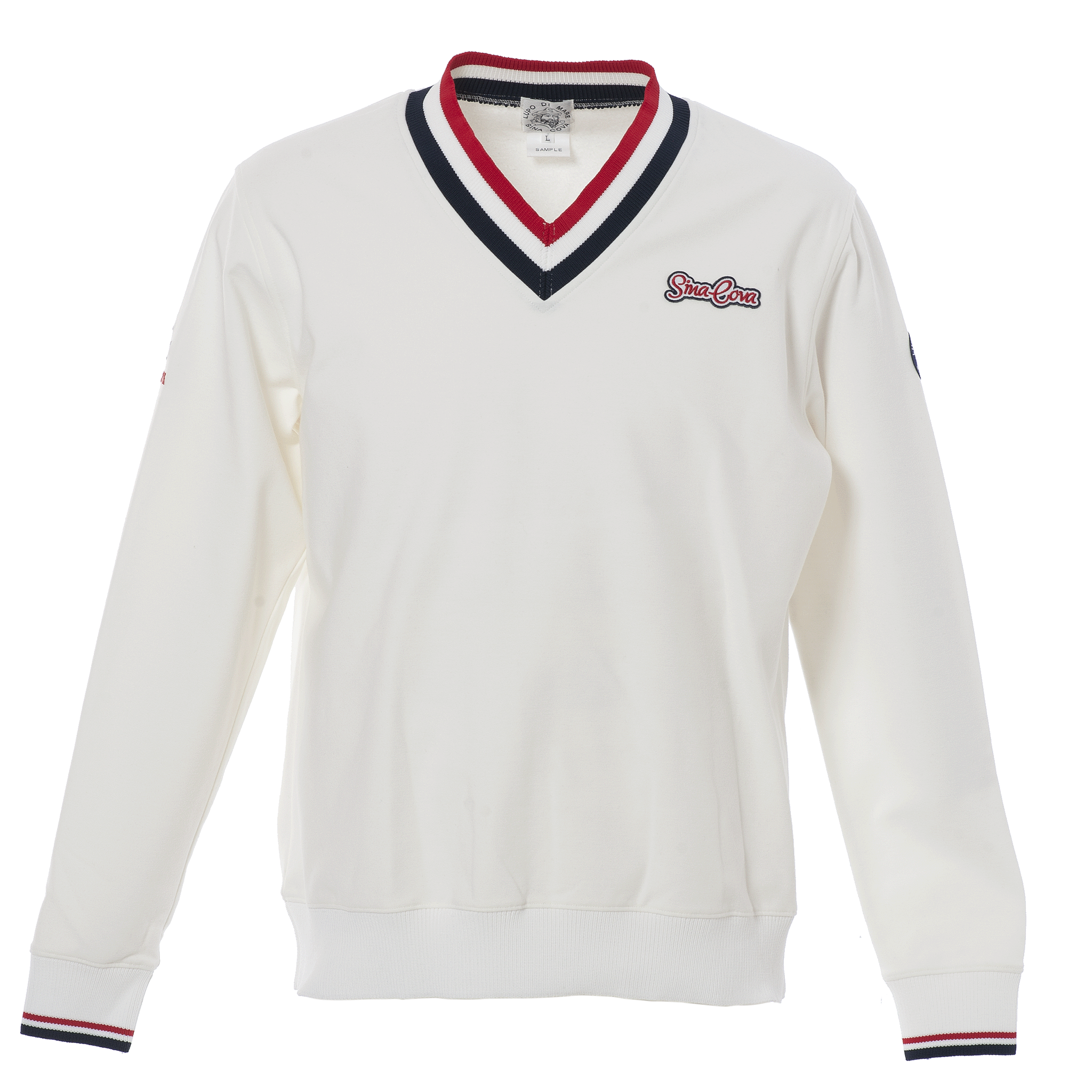 【公式】シナコバ （SINA COVA） Vネックプルオーバー 22250050 オフホワイトの正面