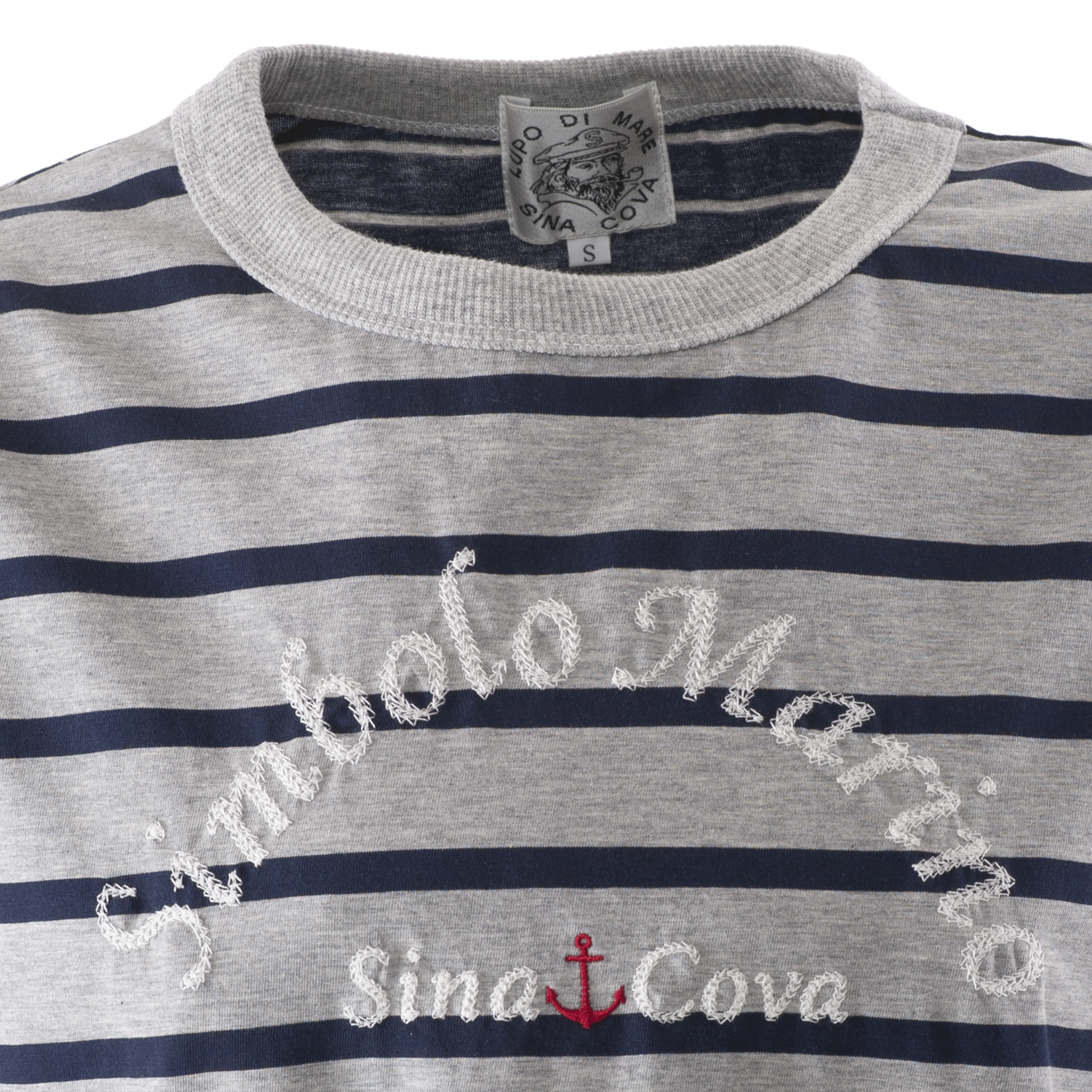 [Official] Sina Cova Long -sleeved T -shirt border unisex unisex 23110030