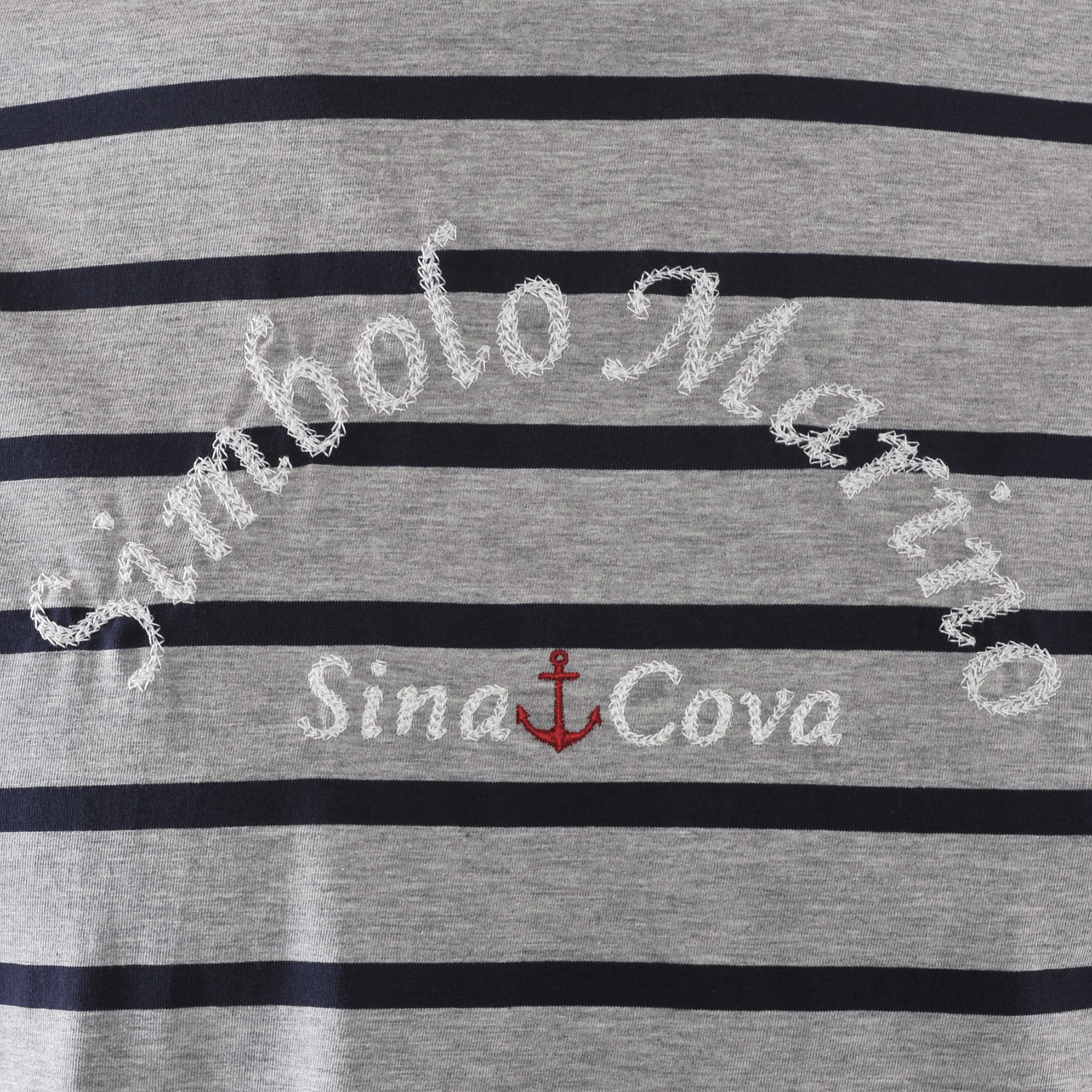 [Official] Sina Cova Long -sleeved T -shirt border unisex unisex 23110030