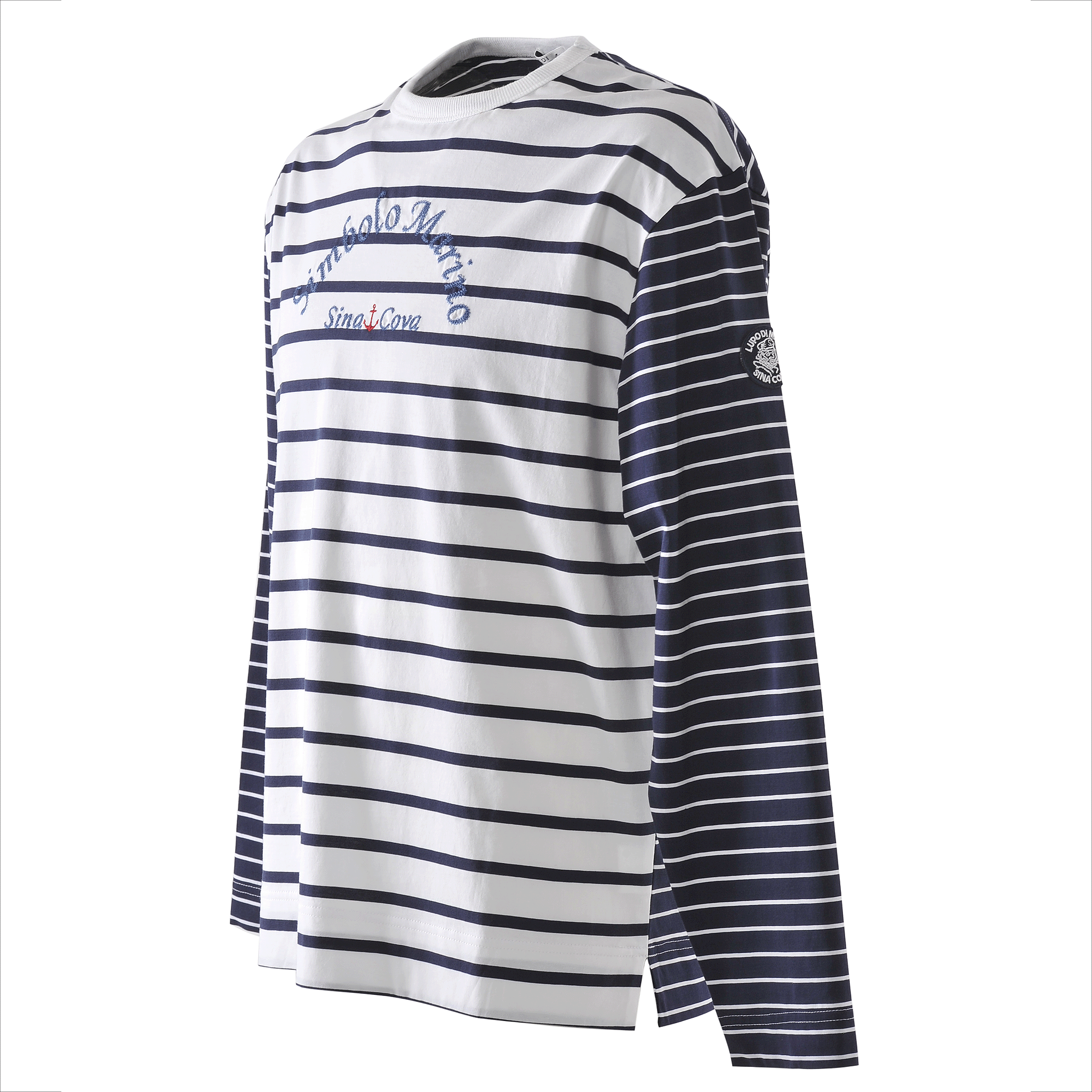 [Official] Sina Cova Long -sleeved T -shirt border unisex unisex 23110030