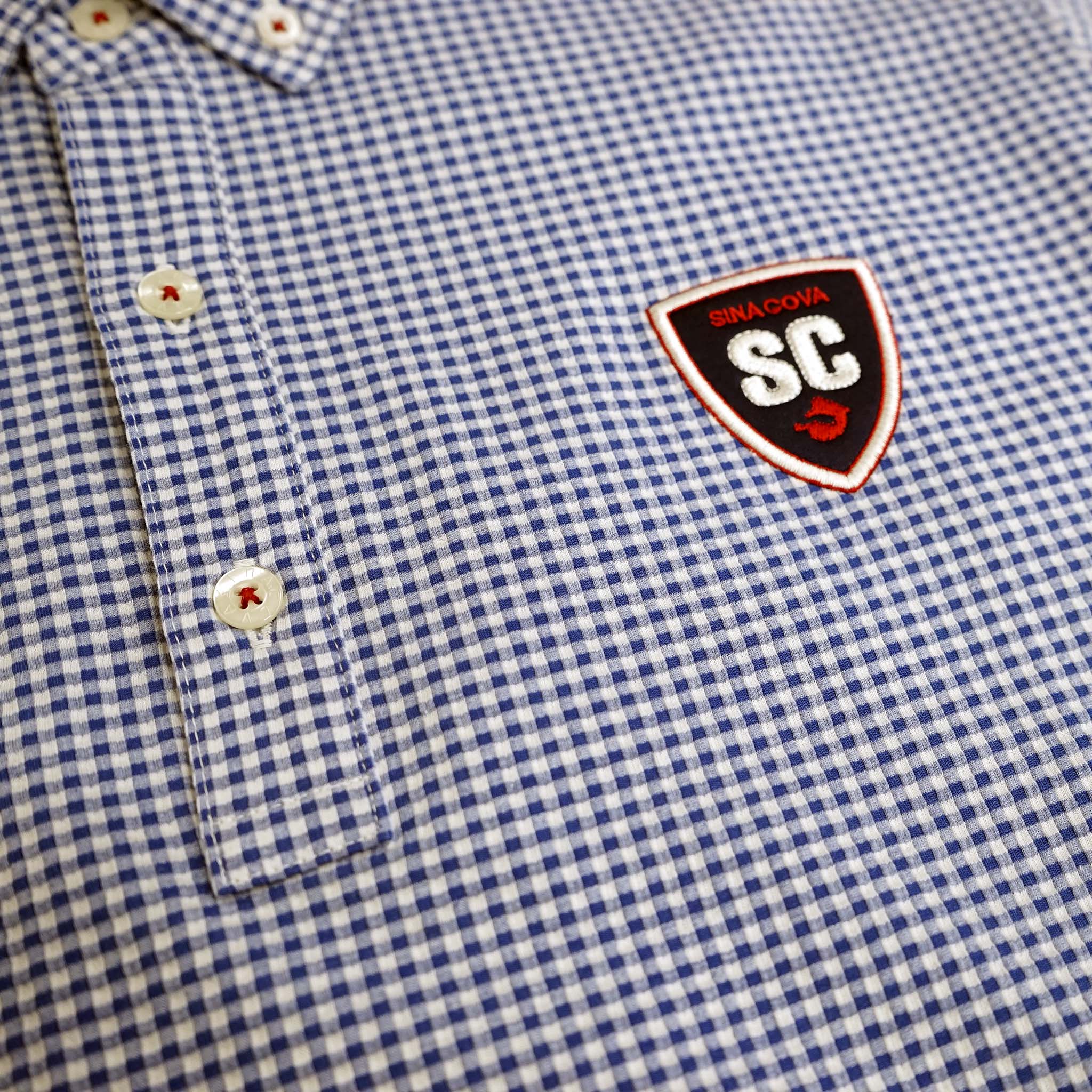 【アウトレット】シナコバ （SINA COVA） チェック柄 半袖 ポロシャツ 22150520